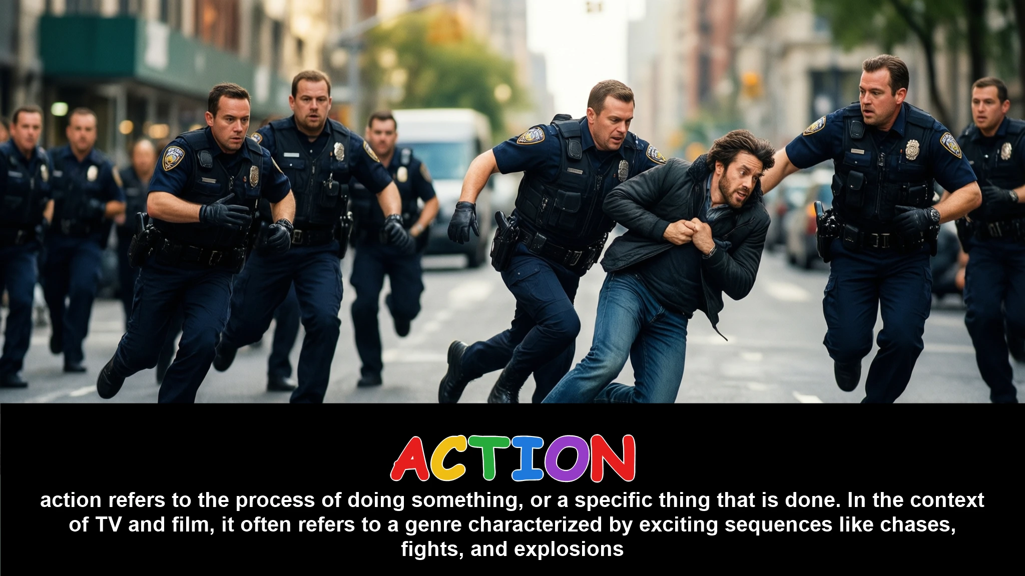 English Illustration for action